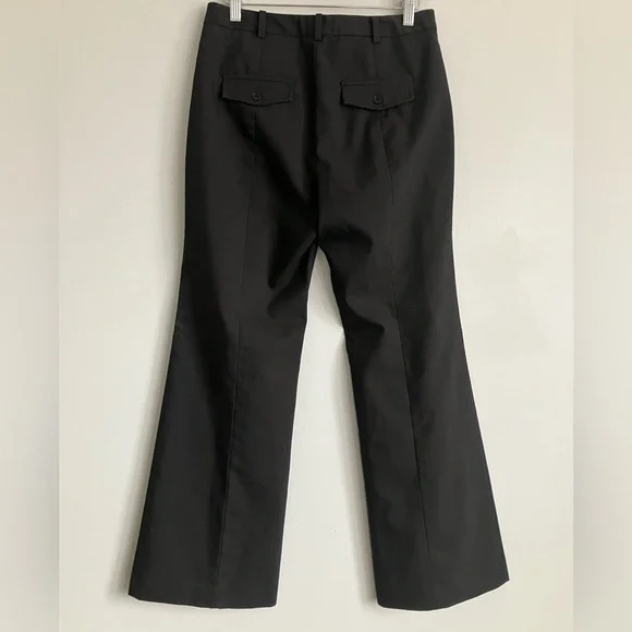 TALBOTS Black Slightly Flare Leg Mid Rise Trouser Size 6P - Picture 5 of 12